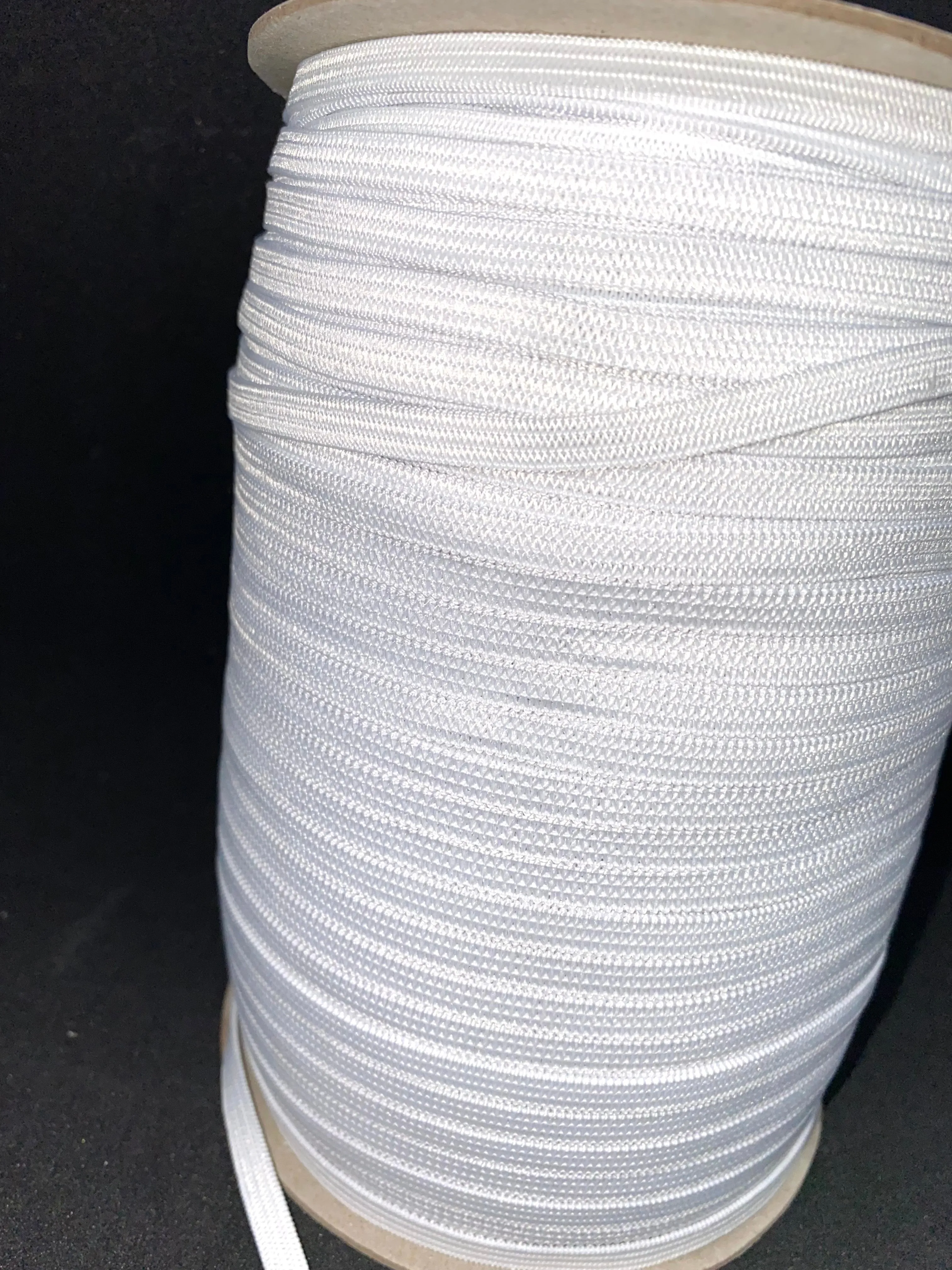 1/4" Black Knitted Elastic