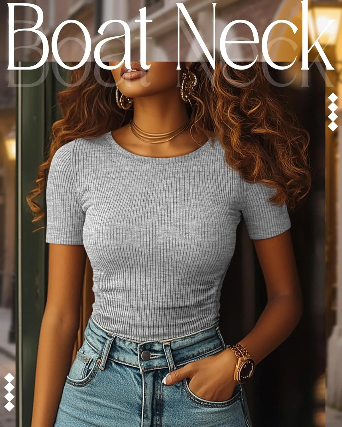 3 Pack Women's Slim Fit Shirts Short Sleeve Side Ruched Y2k Tops Boat Neck Ribbed Going Out Summer Tees