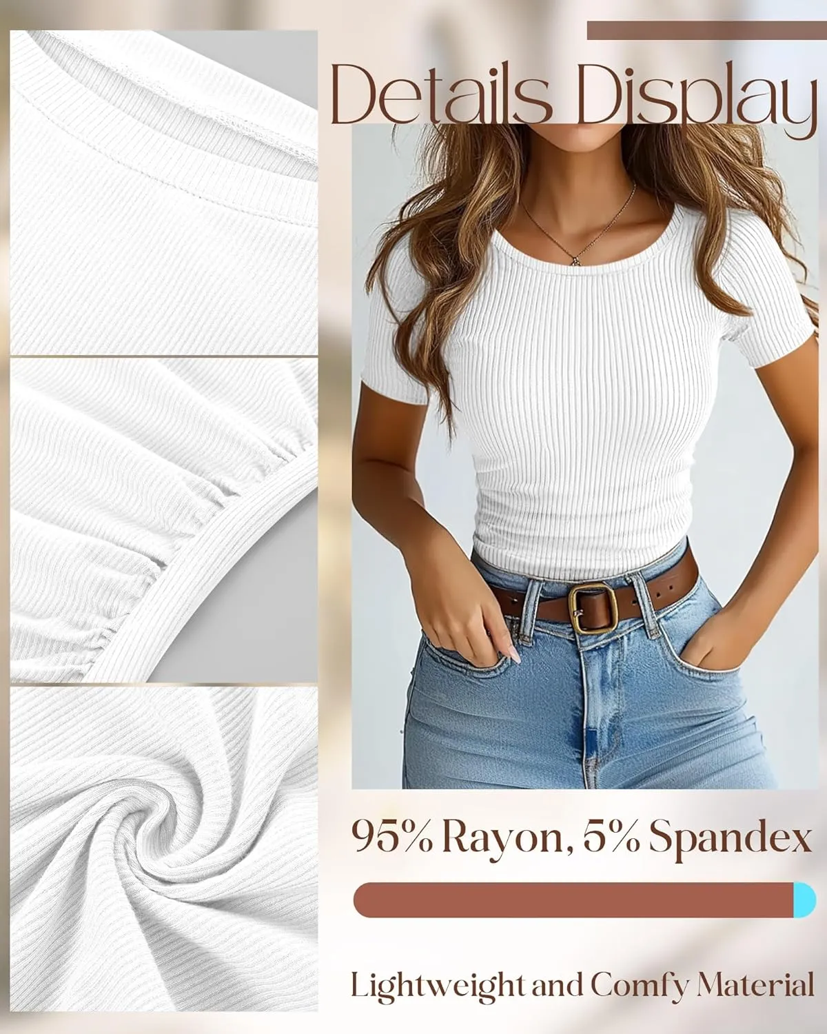 3 Pack Women's Slim Fit Shirts Short Sleeve Side Ruched Y2k Tops Boat Neck Ribbed Going Out Summer Tees