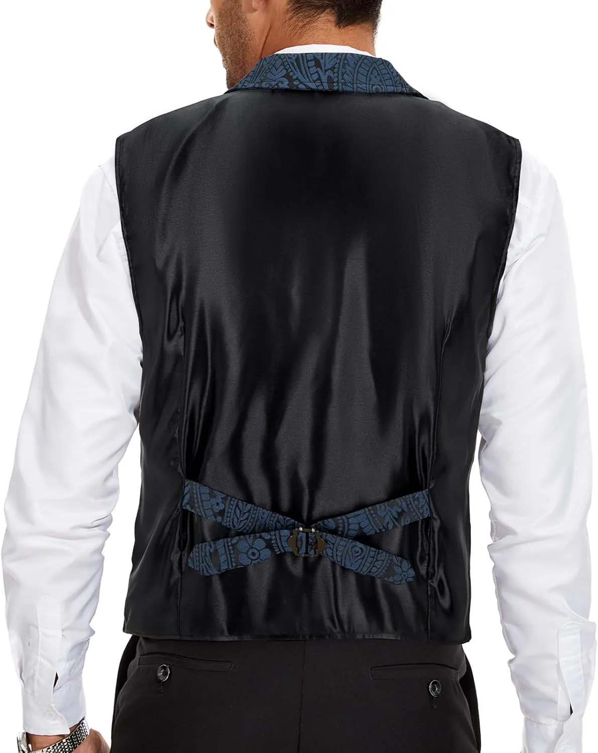 American Trends Men's Suit Vest Victorian Suit Steampunk Gothic Waistcoat V-Neck Business Dress Formal Vest Wedding Party