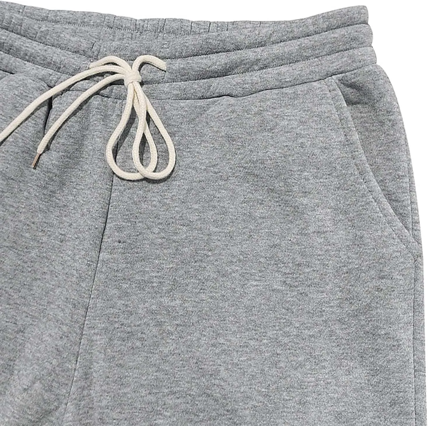 Baggy Cargo Sweatpants for Men Drawstring Waist Fleece Lined Joggers with Pockets Soft Athletic Workout Track Pants
