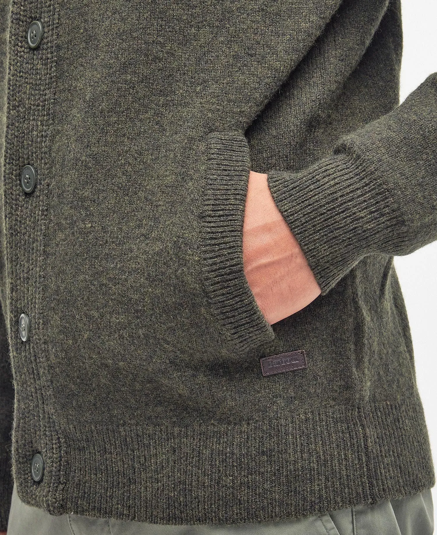 Barbour Essential Patch Zip Through Jumper Seaweed