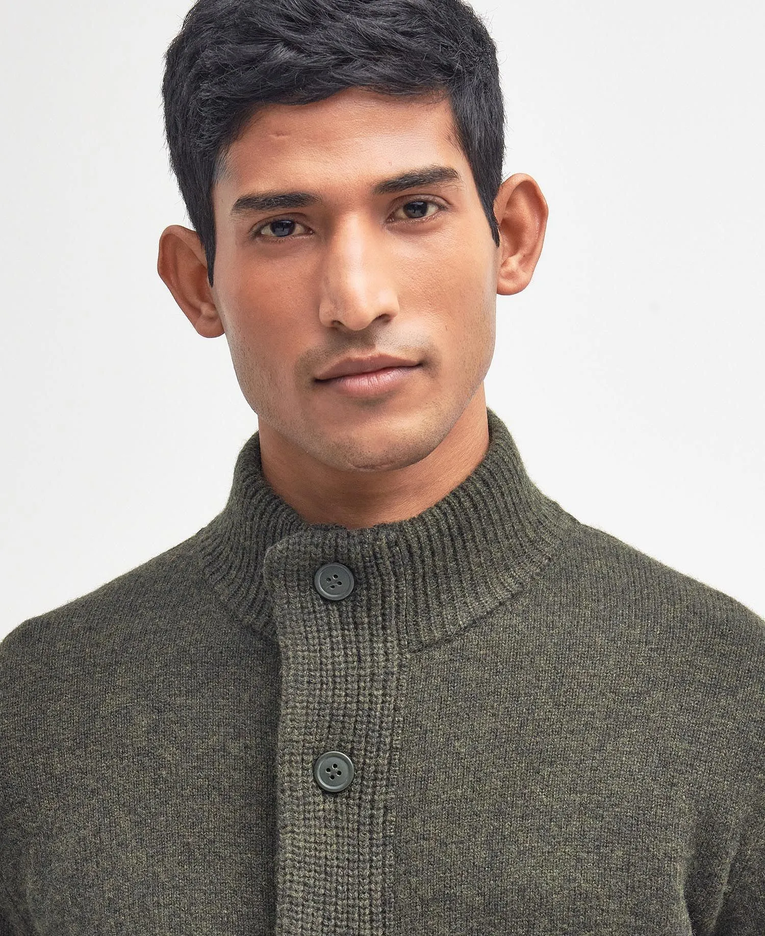 Barbour Essential Patch Zip Through Jumper Seaweed