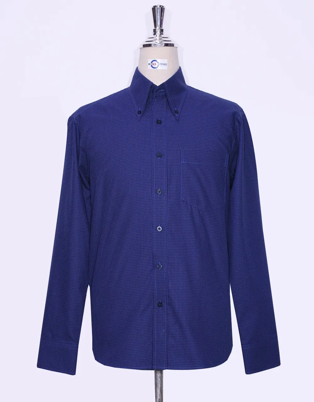 Blue Houndstooth Shirt