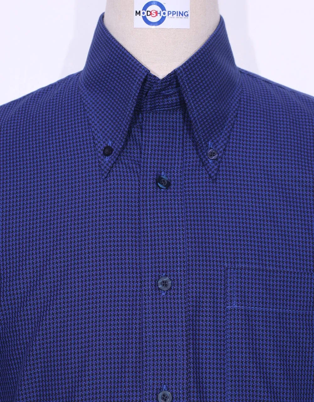 Blue Houndstooth Shirt