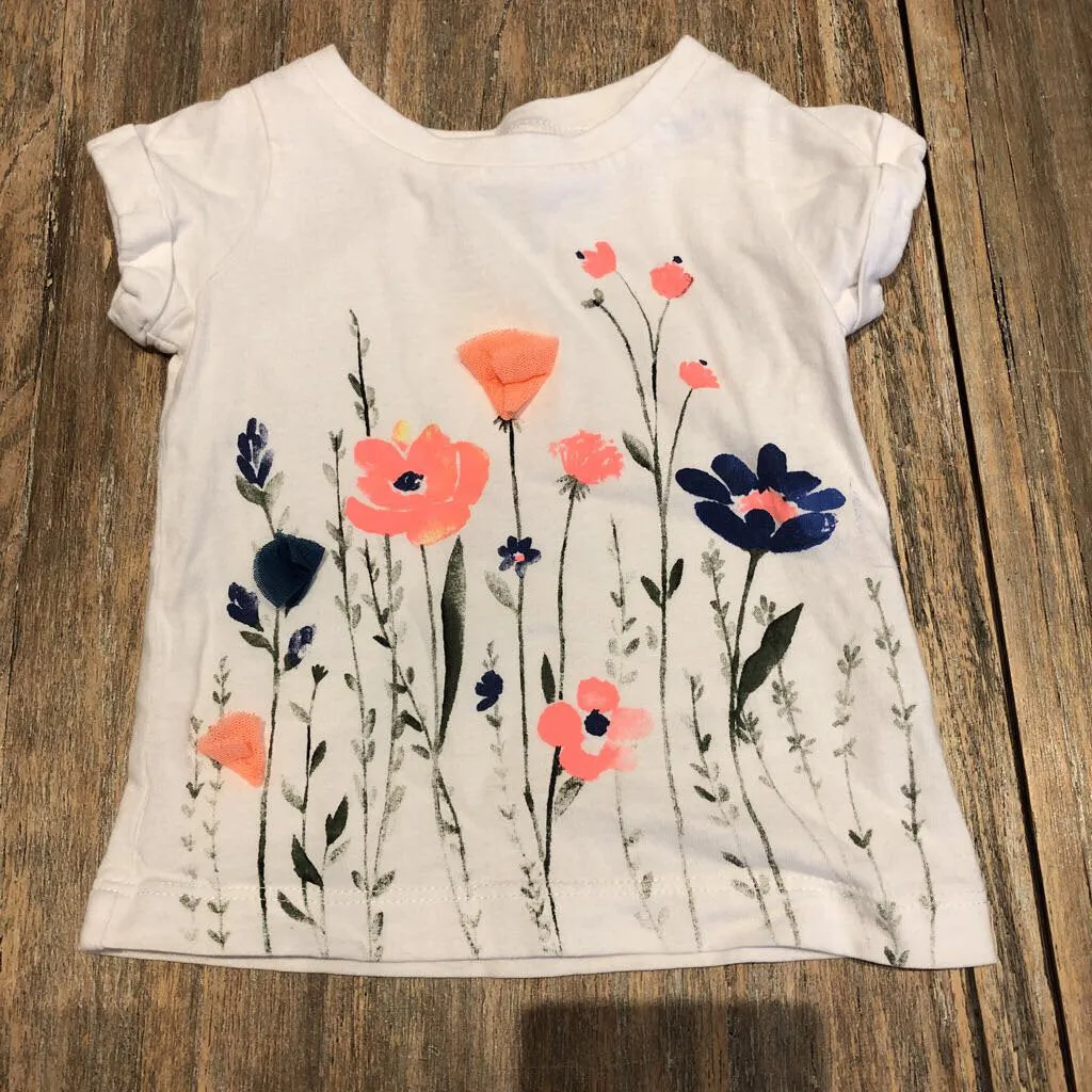Carter's Whiteflowers cotton tshirt 9m