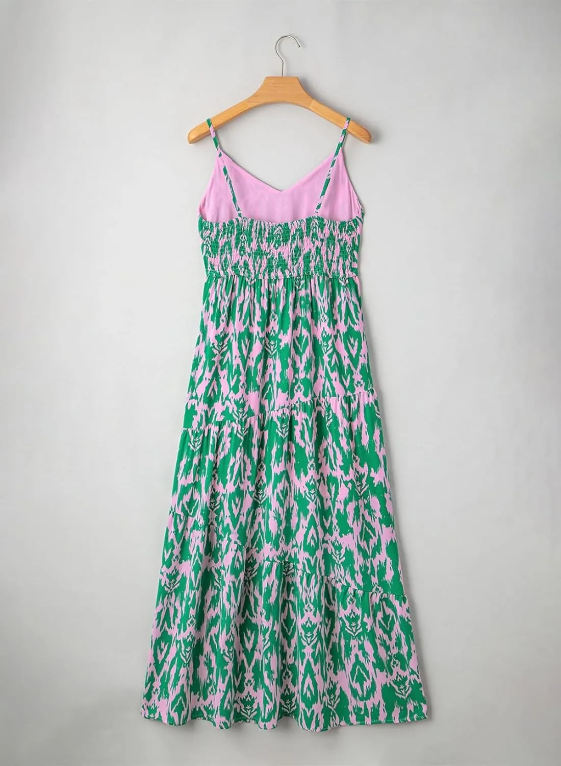 Dokotoo Summer Dress Casual Womens Boho Dress Sleeveless Printed Long Tiered Maxi Dress Beach Dress 2025