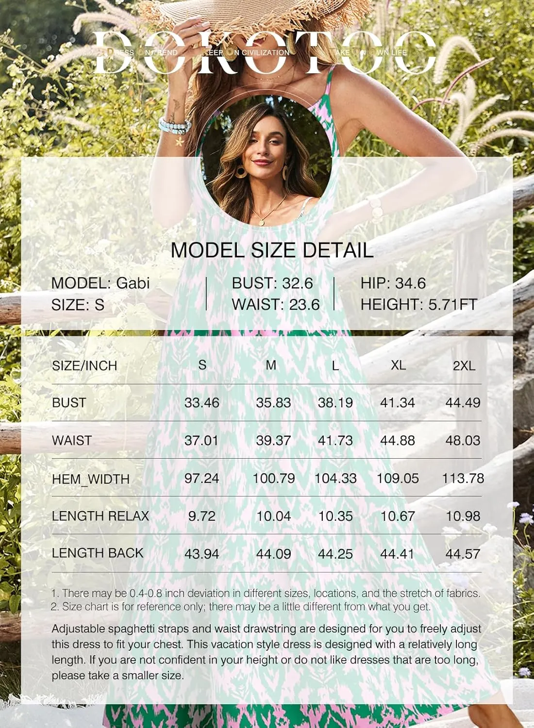 Dokotoo Summer Dress Casual Womens Boho Dress Sleeveless Printed Long Tiered Maxi Dress Beach Dress 2025