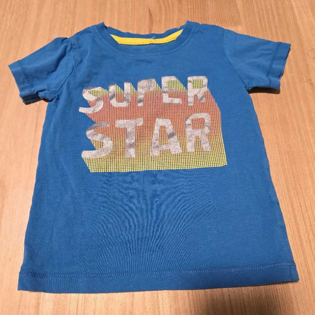 Dunnes blue cotton super star tshirt 9-12m