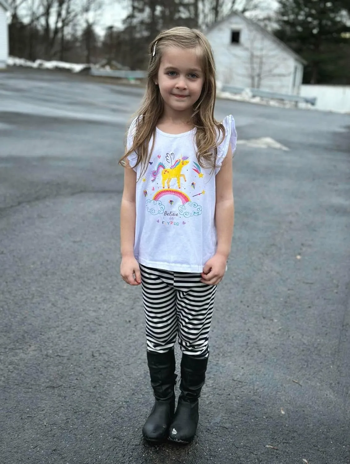 Girls T Shirts Ruffle Shrit Plain Blank Tank Tops Short Sleeve Cotton Tshirts Basic Blouse 3T-10Years