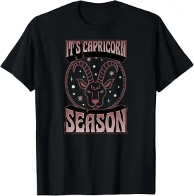 It's Capricorn Season Retro Astrology Zodiac Sign T-Shirt