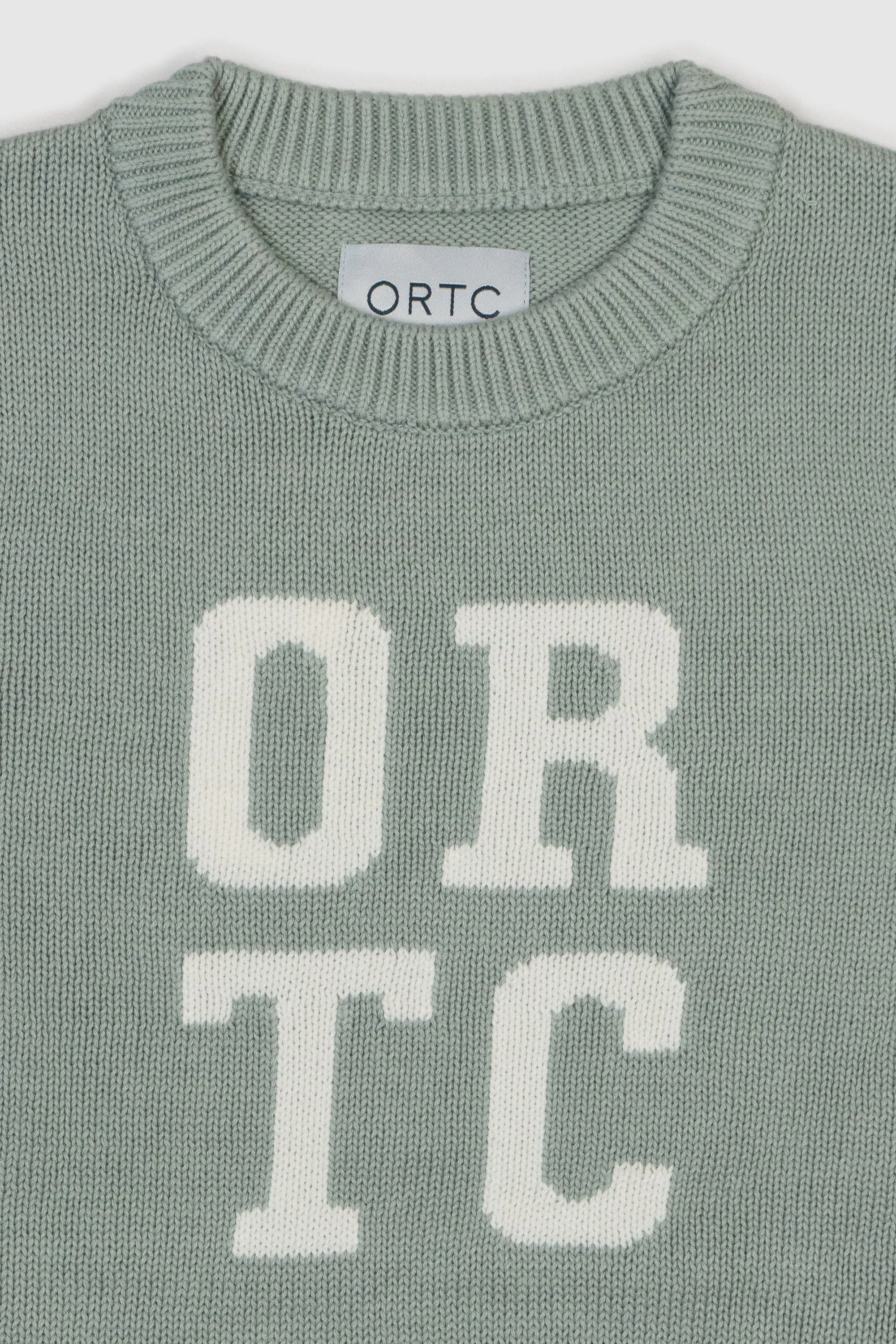 Jnr Original Logo Knit Crew Sage