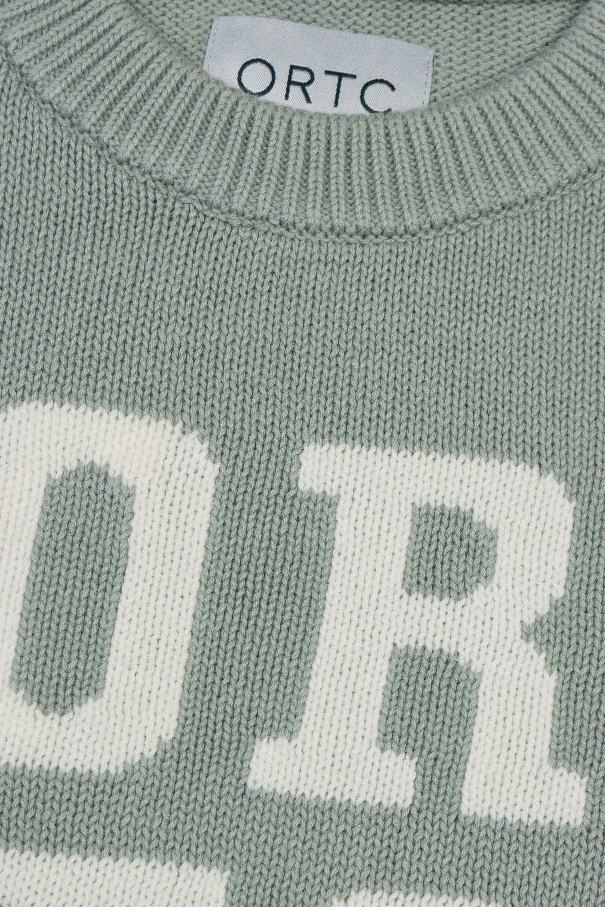Jnr Original Logo Knit Crew Sage