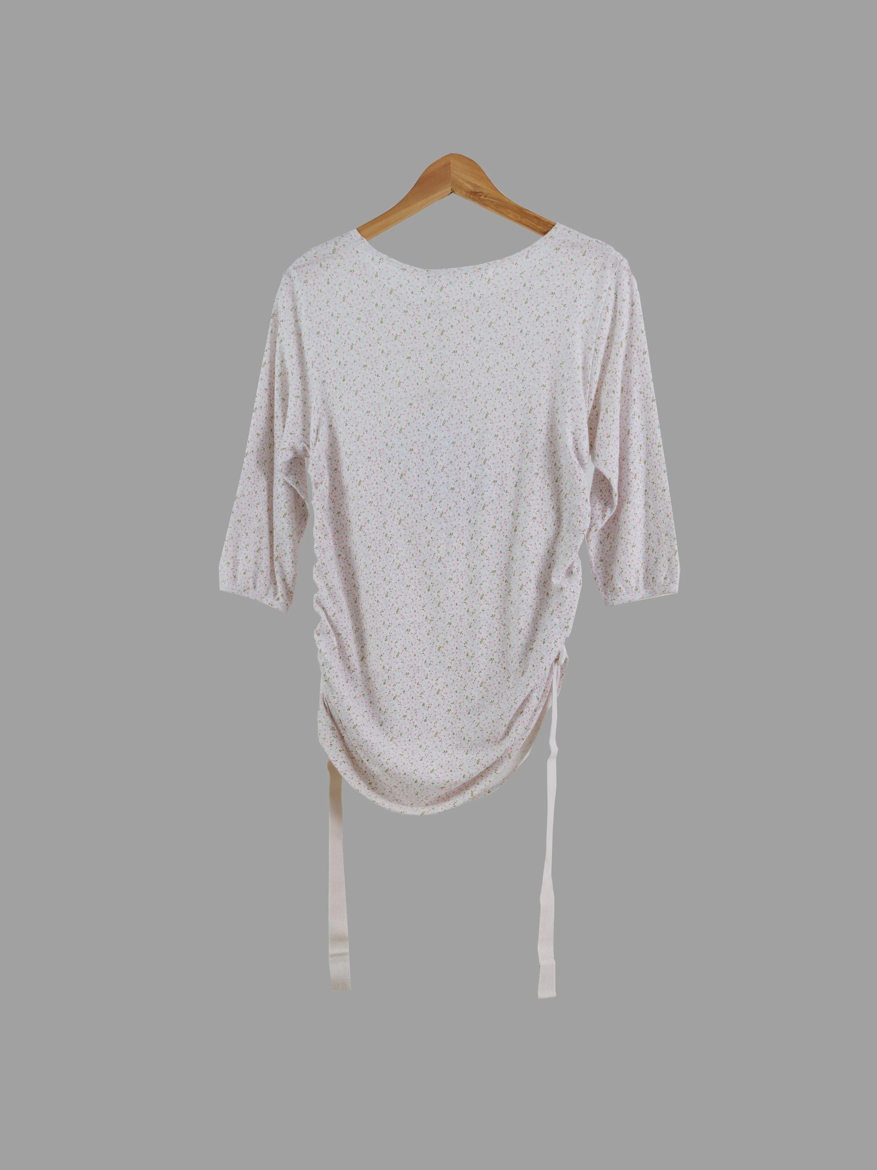 Junya Watanabe Comme des Garcons SS03 white floral print parachute strap tshirt