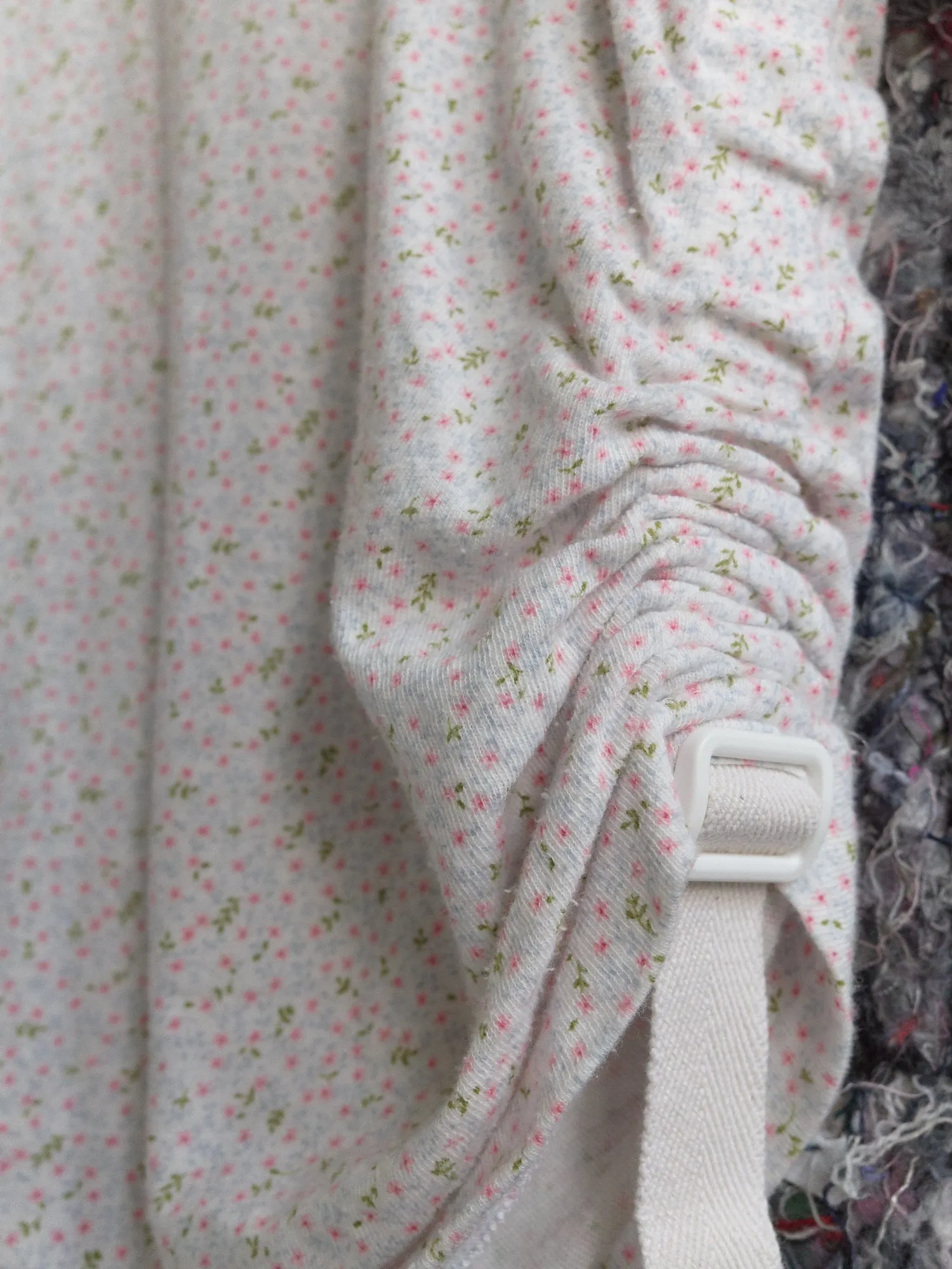 Junya Watanabe Comme des Garcons SS03 white floral print parachute strap tshirt