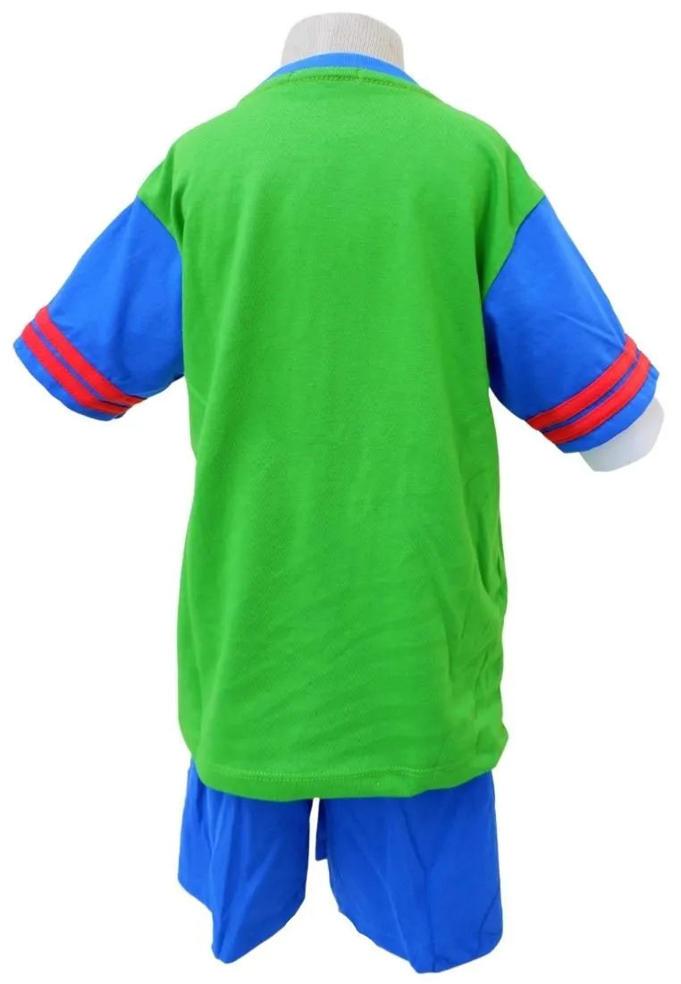 Landmark Short Set T-shirts With Bombi Pocket Football Print Bonnie Blue/G-Flush
