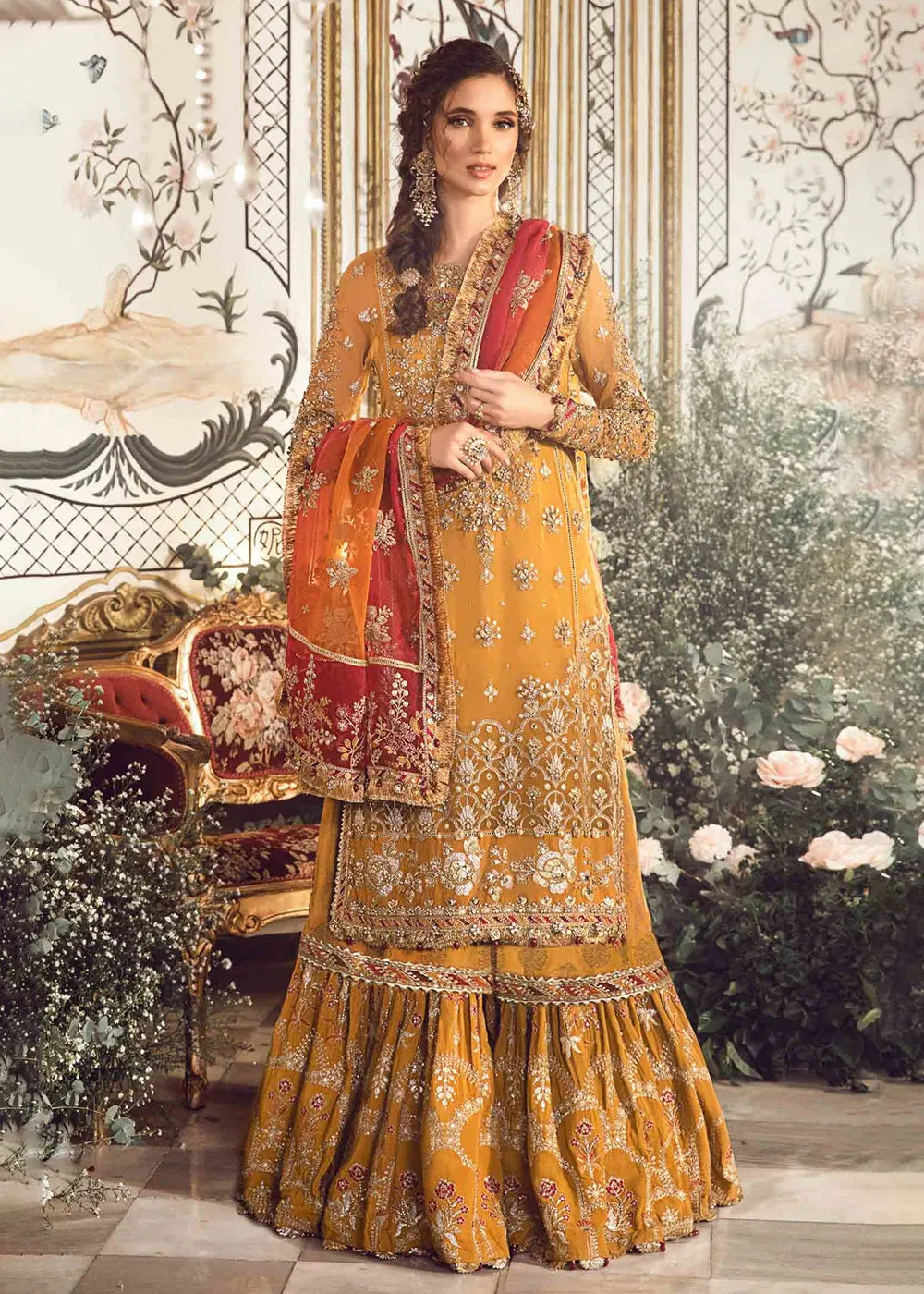 Mbroidered Wedding 2023 by Maria B | Mustard BD-2707