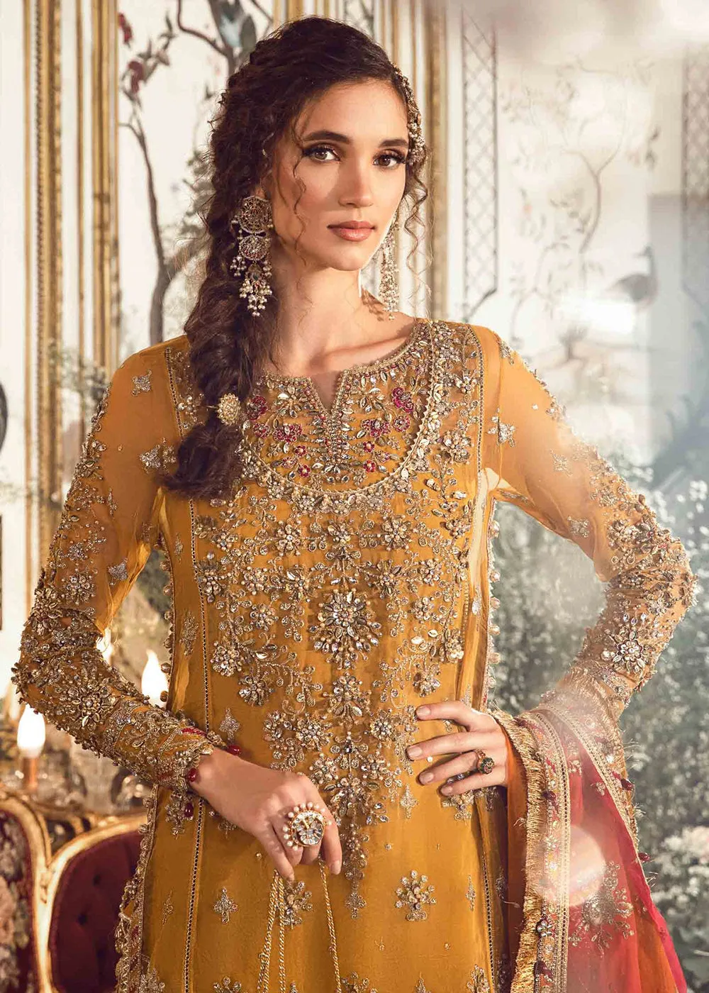 Mbroidered Wedding 2023 by Maria B | Mustard BD-2707