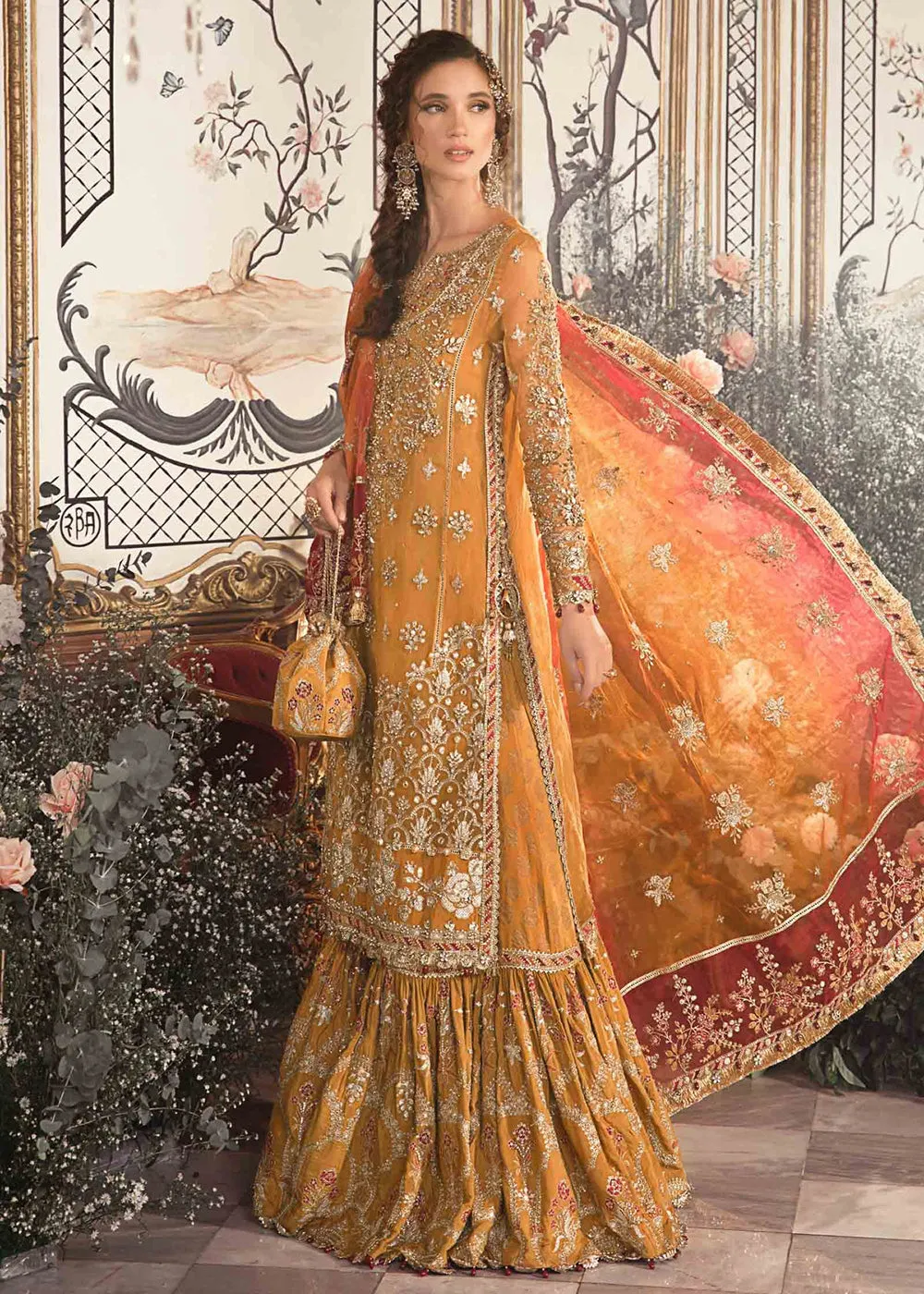 Mbroidered Wedding 2023 by Maria B | Mustard BD-2707