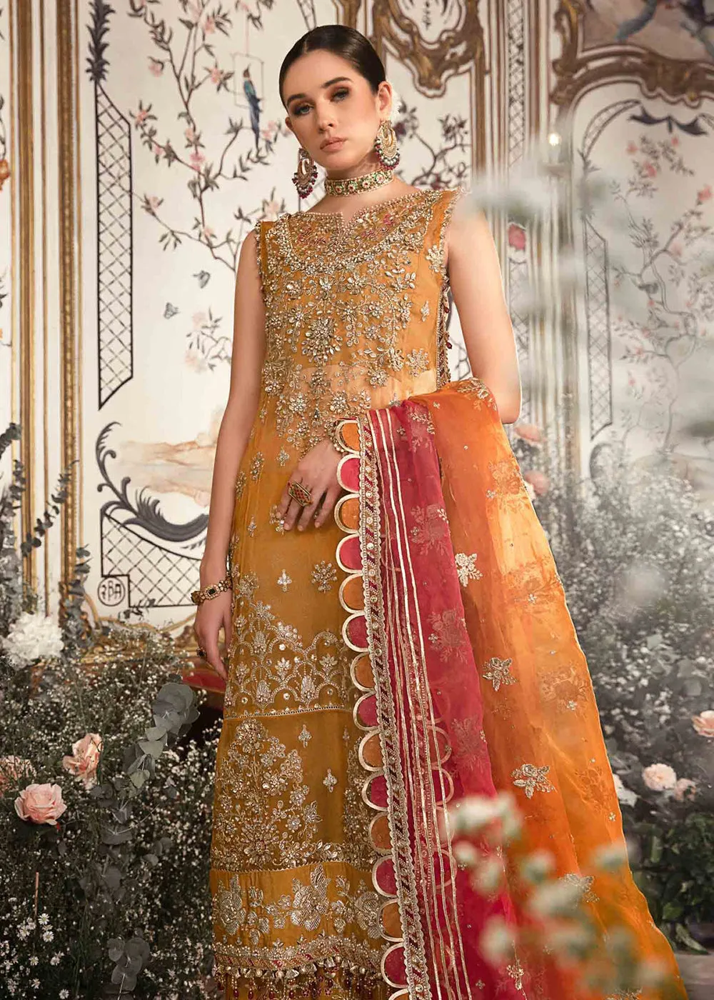 Mbroidered Wedding 2023 by Maria B | Mustard BD-2707