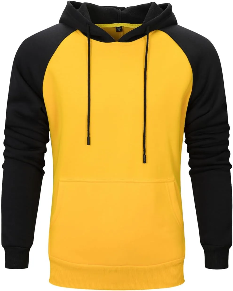 Mens Hoodies Pullover Midweight Fleece Color Block Hooded Sweatshirt with Pockets Casual Long Sleeve