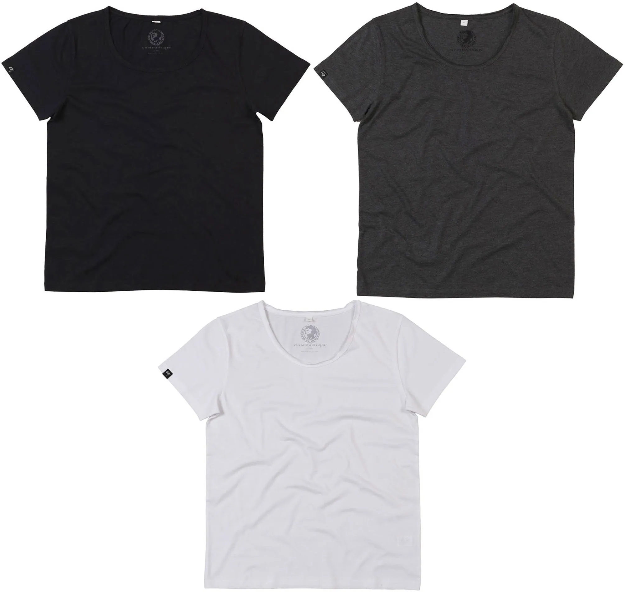 MTS M120 ― Herren Bio-Baumwolle Raw Scoop T-Shirt - Schwarz