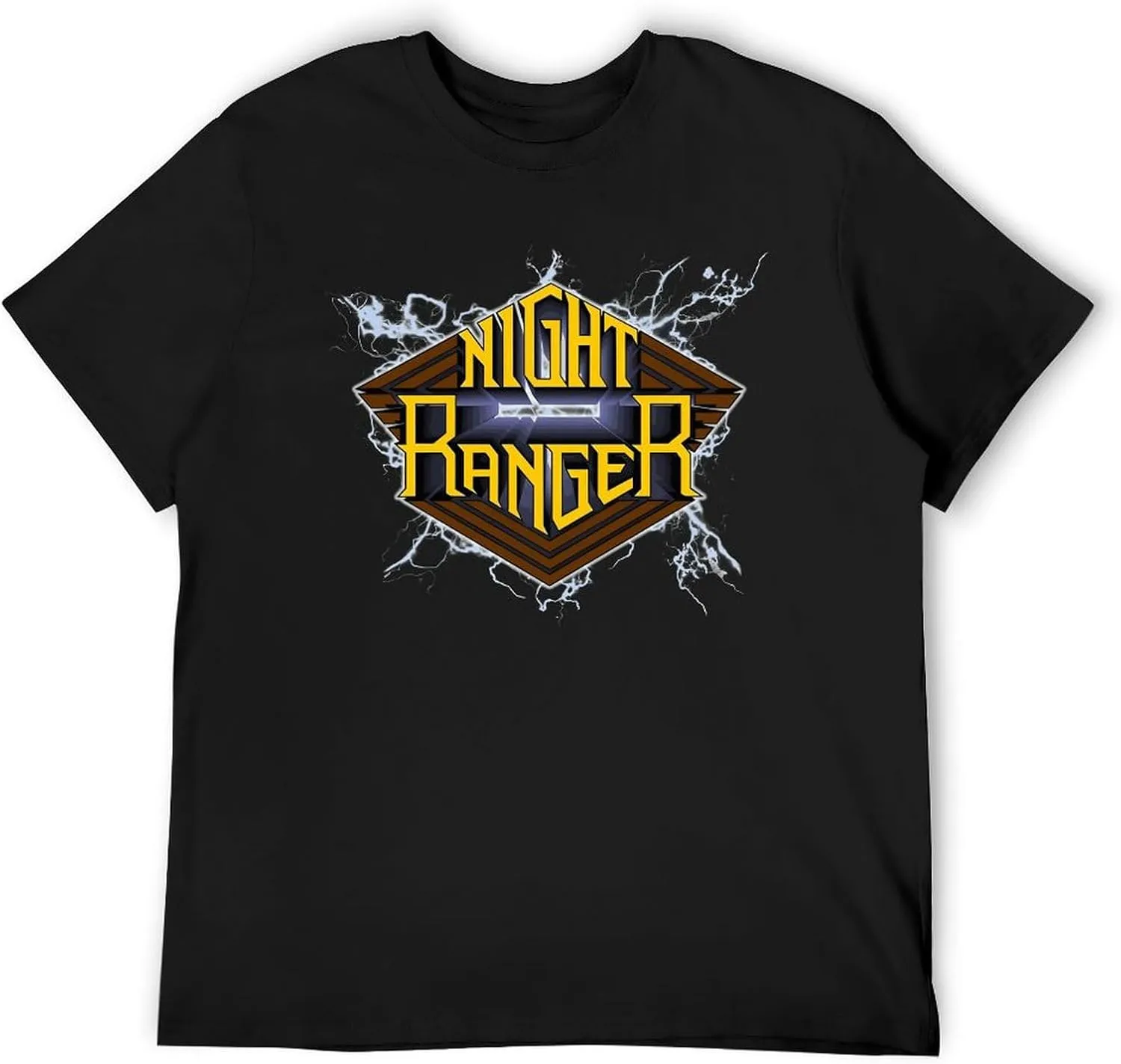 Night Rock Band Ranger Shirt Male's Trendy Graphic T-Shirt Casual Short Sleeve Tops