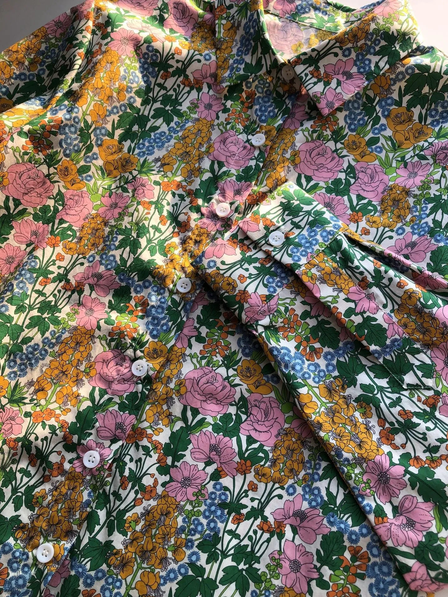 Nonothing| Women's cotton liberty print shirt in multi color