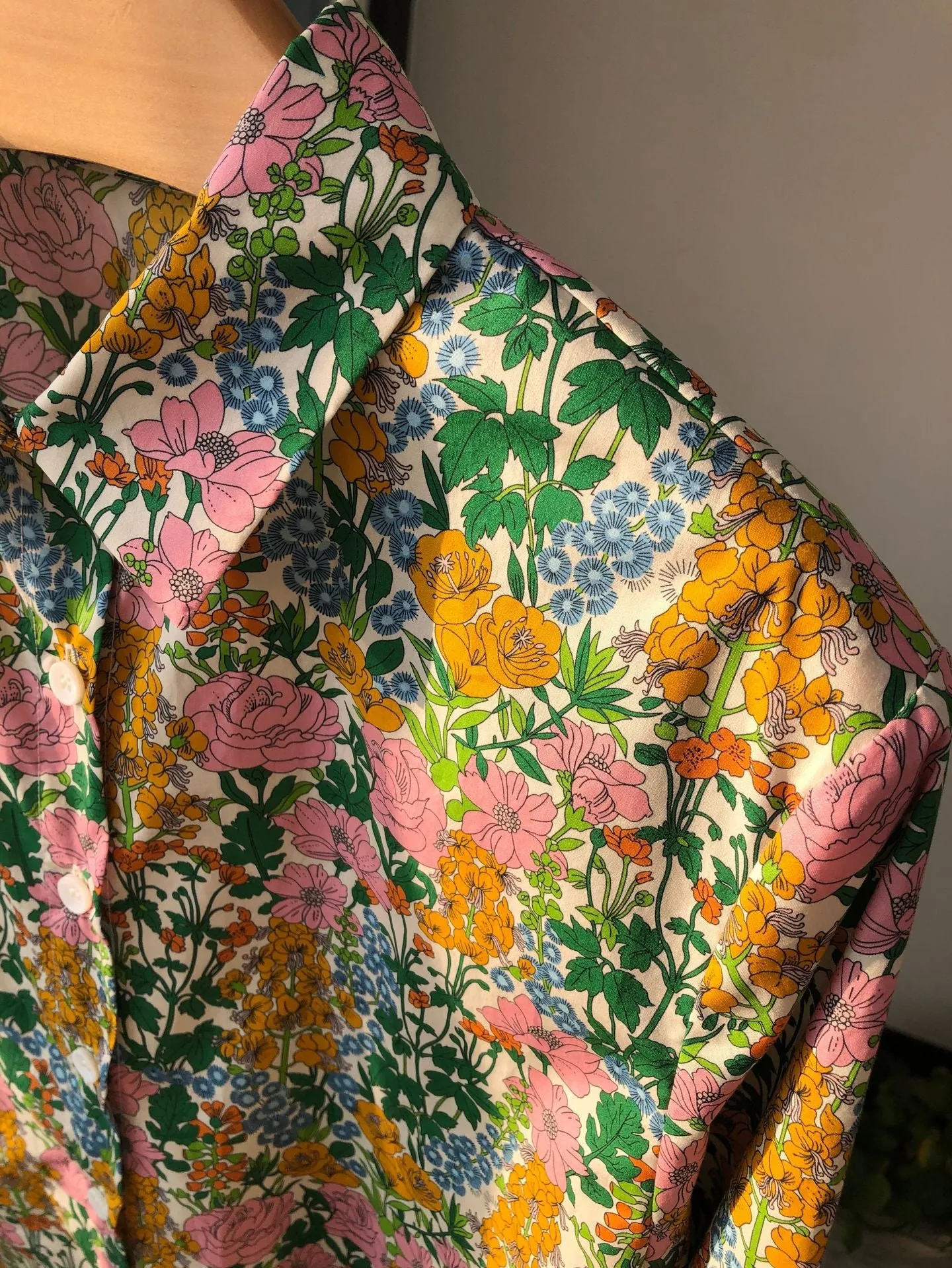 Nonothing| Women's cotton liberty print shirt in multi color
