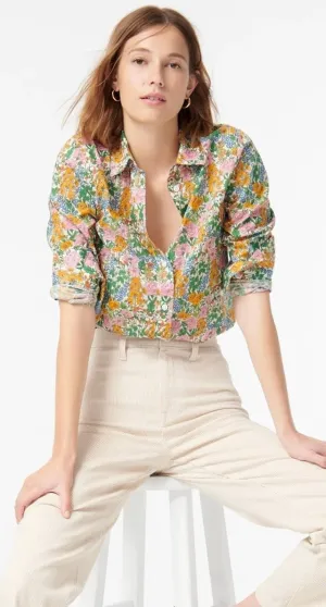 Nonothing| Women's cotton liberty print shirt in multi color