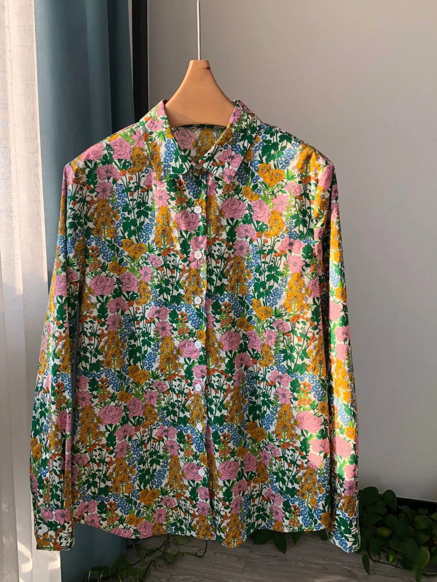 Nonothing| Women's cotton liberty print shirt in multi color
