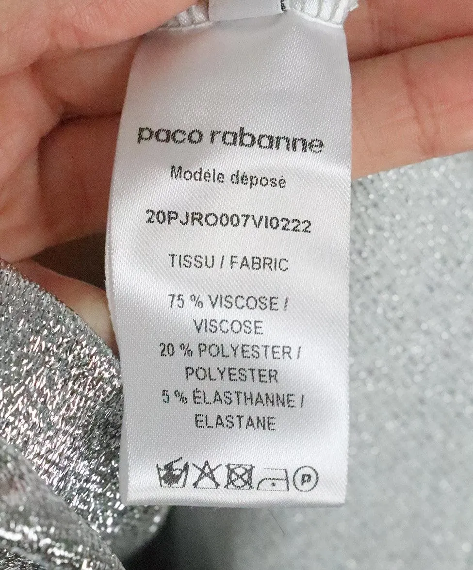 Paco Rabanne Silver Lurex Dress sz 4
