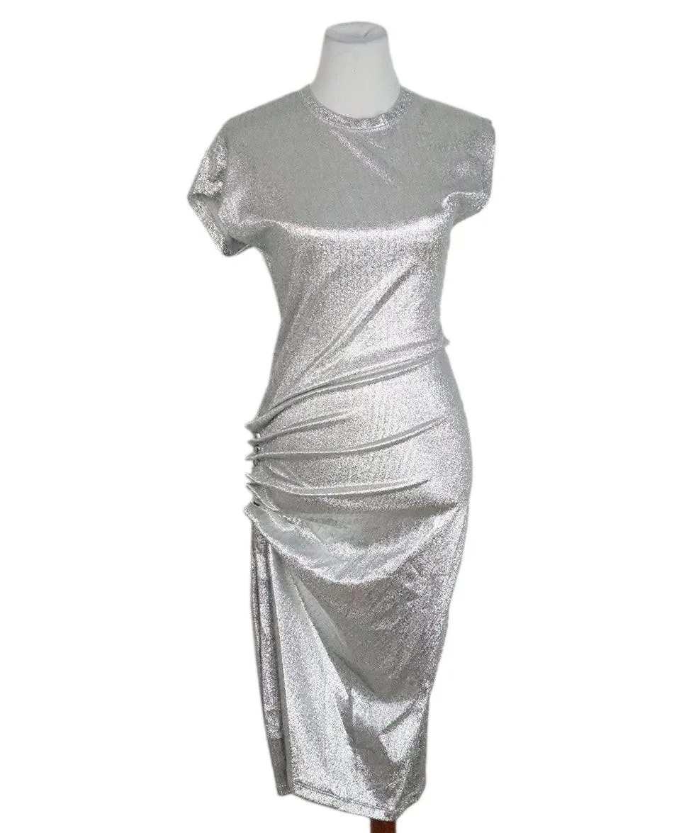 Paco Rabanne Silver Lurex Dress sz 4