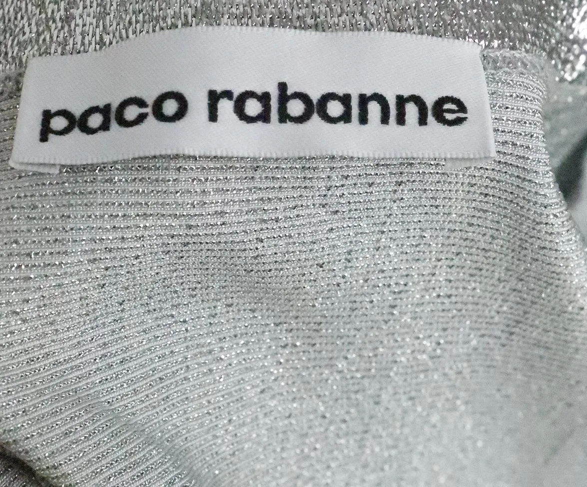 Paco Rabanne Silver Lurex Dress sz 4
