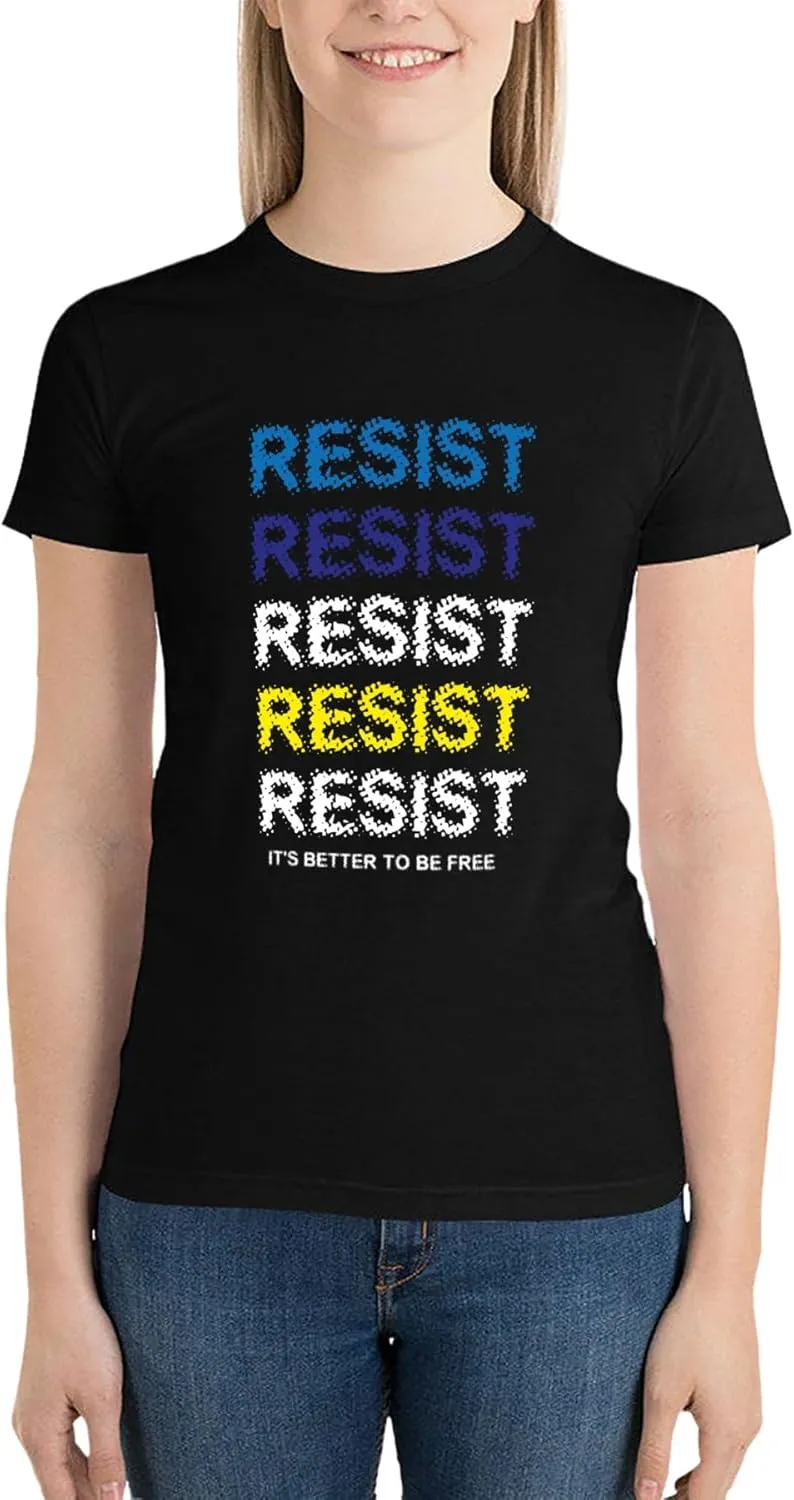 Resist T-Shirt for Women  Bold Graphic Protest Tee Streetwear Empowerment Shirt Activist Style Made in USA