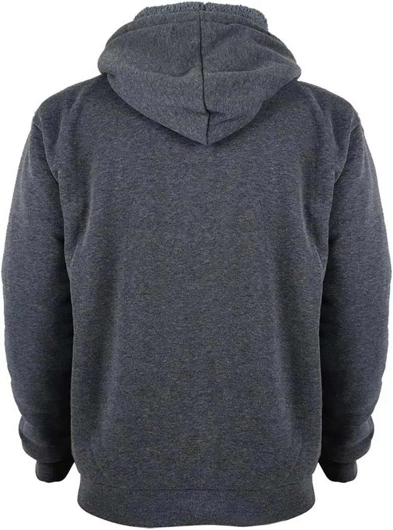 Sherpa Lined Boys Hoodie Full Zip Fleece Warm Youth Big Long Sleeve Child Sweatshirts