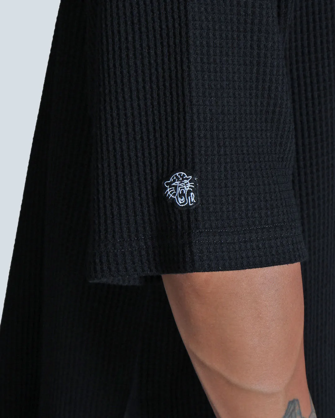 ワッフル切替ドロップTシャツ