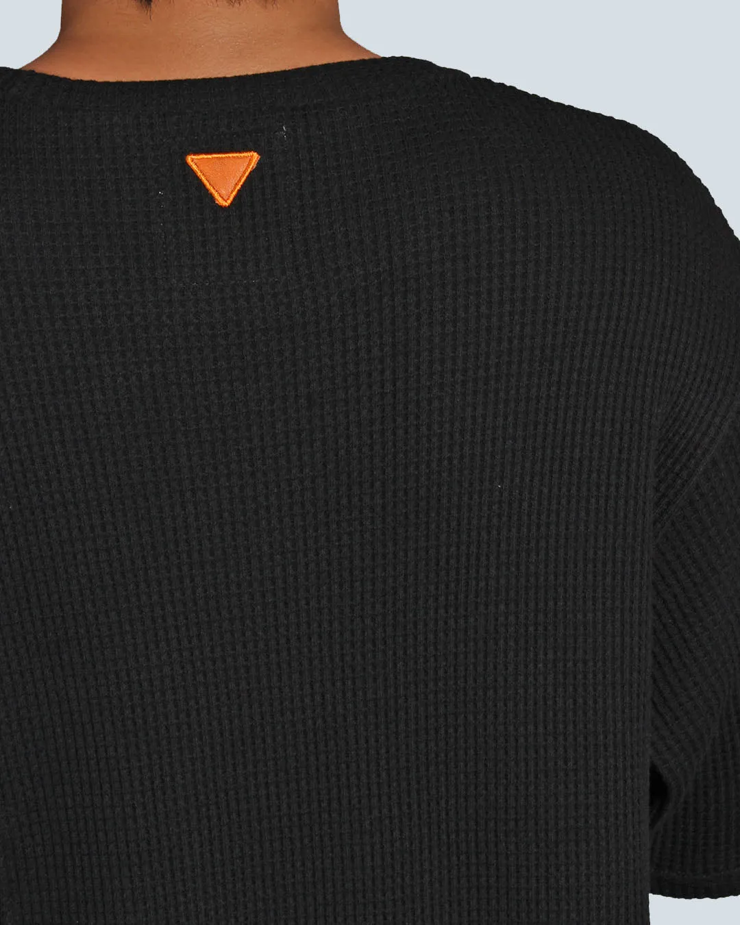 ワッフル切替ドロップTシャツ