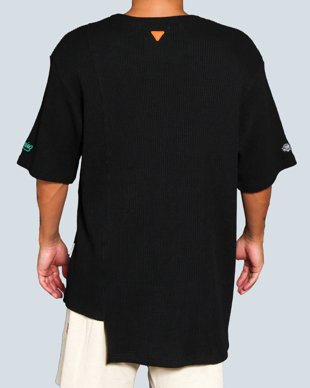 ワッフル切替ドロップTシャツ