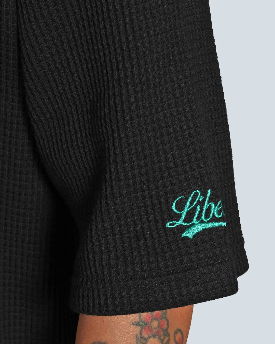 ワッフル切替ドロップTシャツ