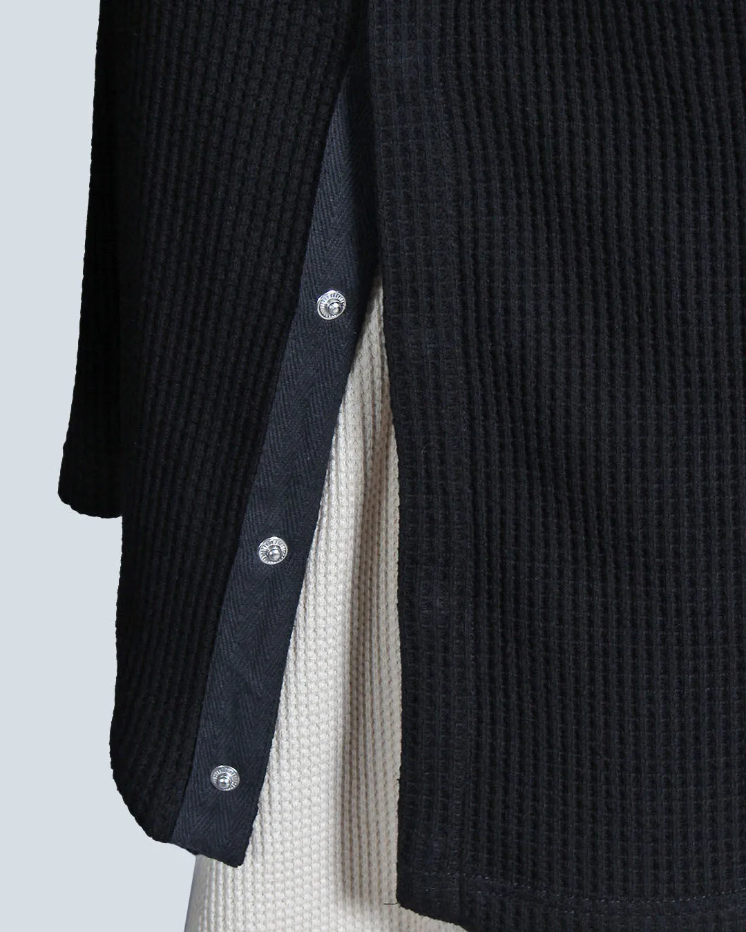 ワッフル切替ドロップTシャツ
