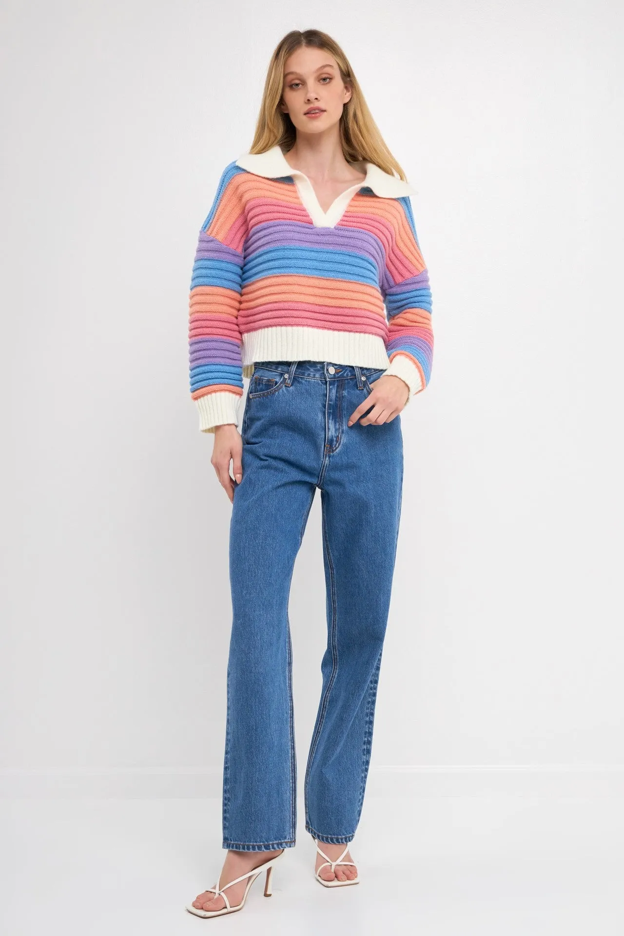 Taste the Rainbow Striped Knit Top