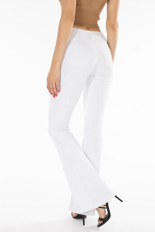 Women's KanCan Mid Rise Flare Jeans - White